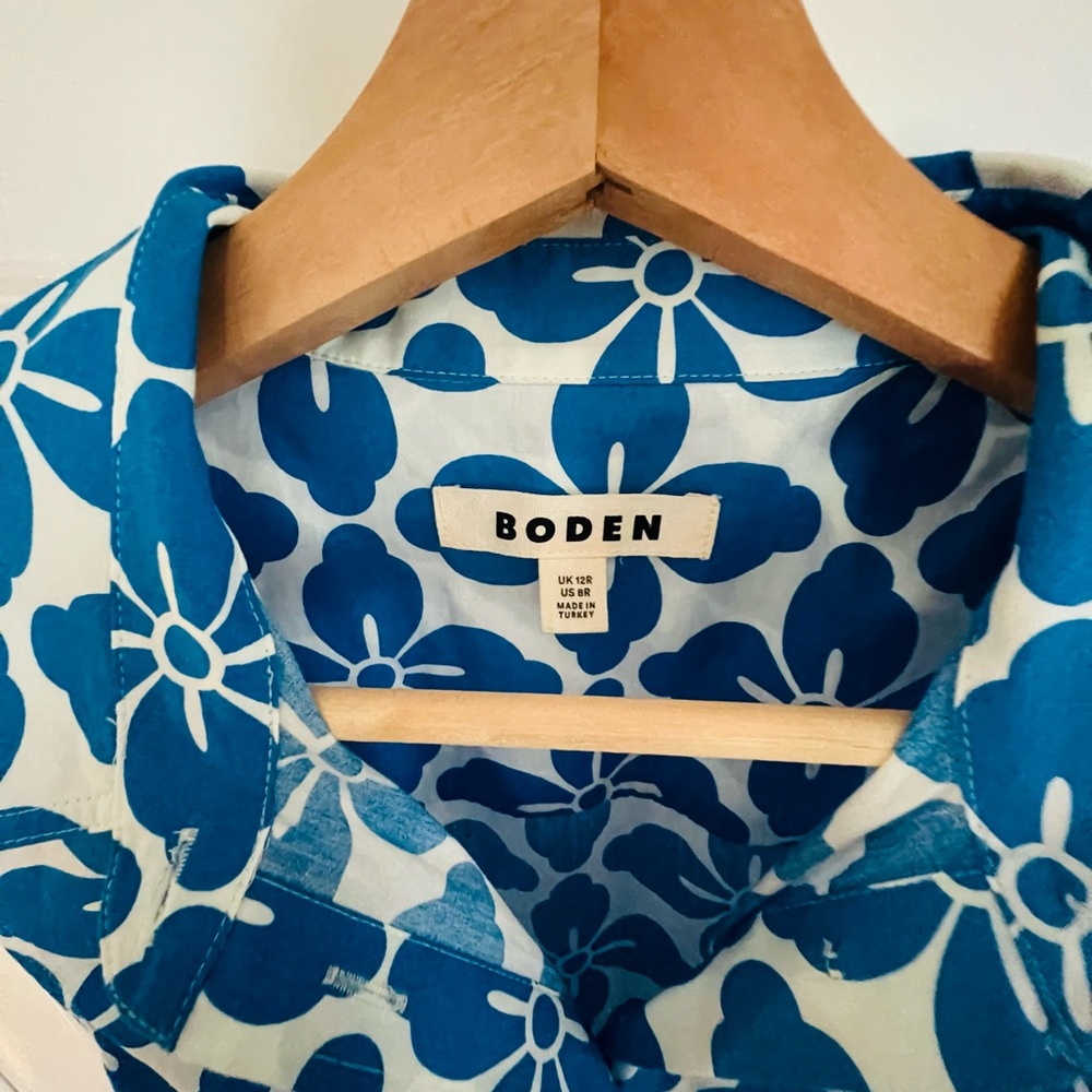 Boden Gorgeous Preppy Sleeveless Shirt Dress - Picture 2 of 3